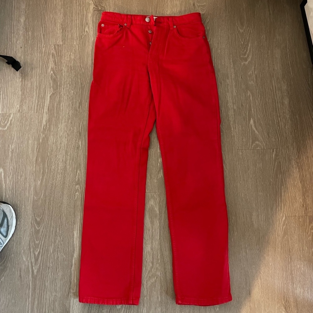 Zara red jeans